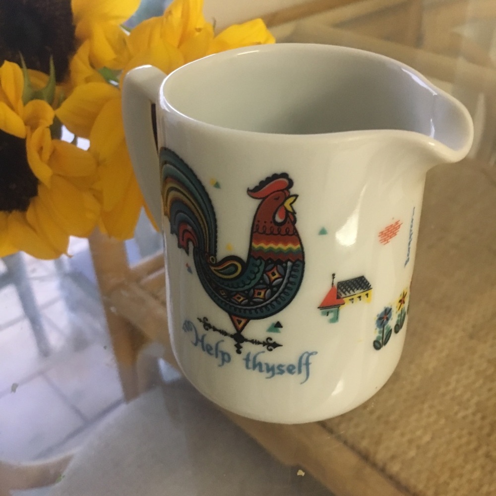 Vintage Berggren Rooster Coffee Creamer Pourer